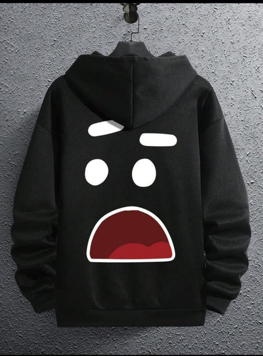 Mens Fleece printed hoodie