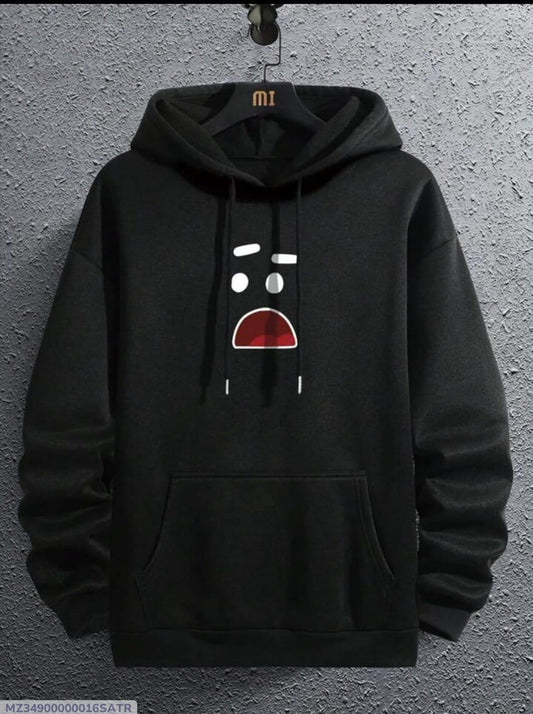Mens Fleece printed hoodie