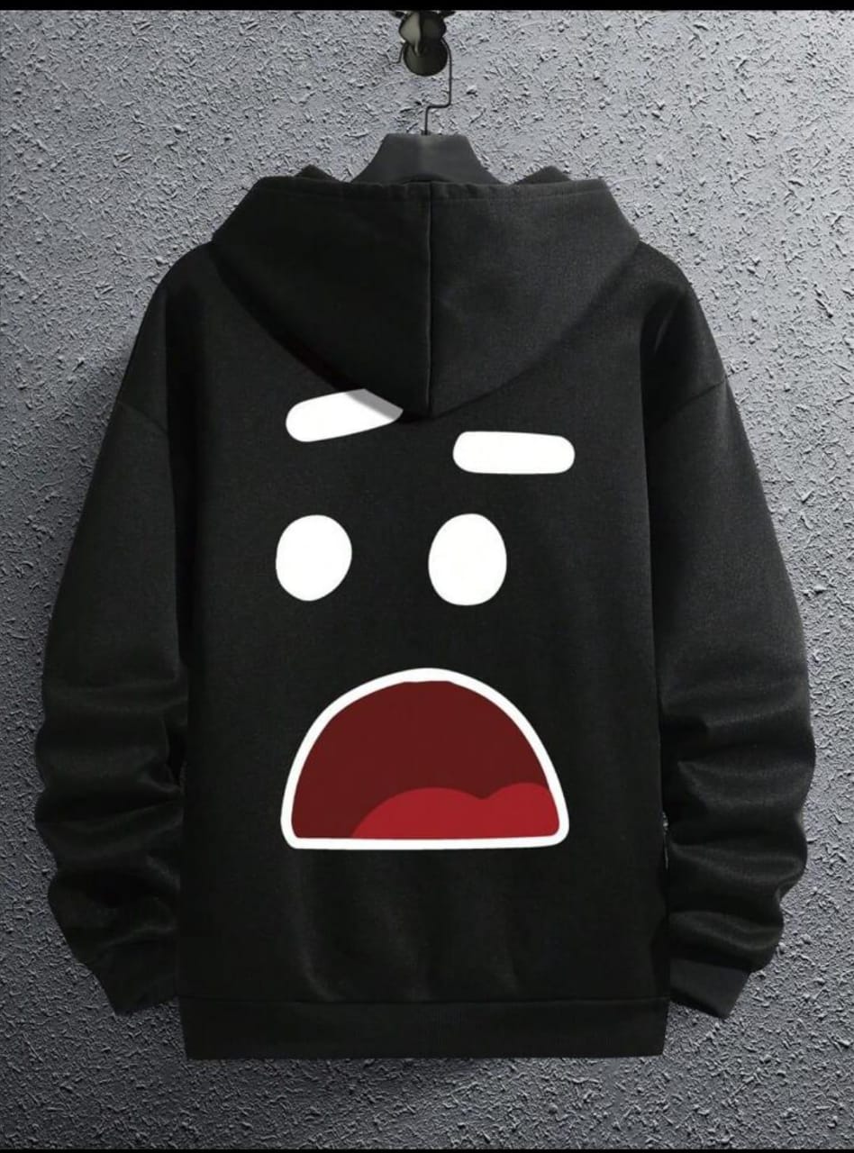 Mens Fleece printed hoodie